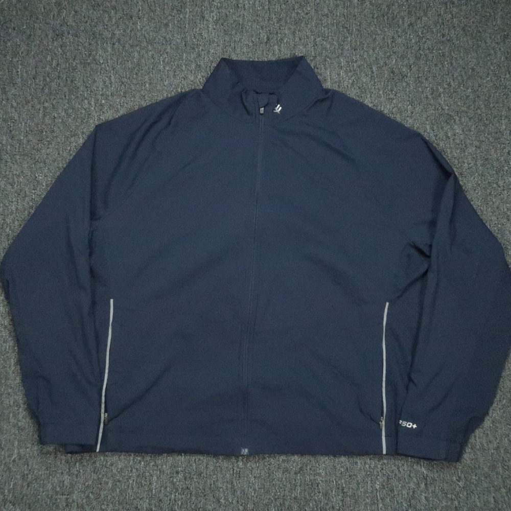 Coolibar Jacket Mens XXL‎ Blue Outpace Sport Performance Outdoors UV Protection
